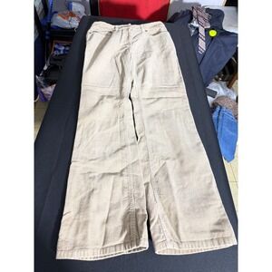 Van Heusen Corduroy Pants 6 Tan Excellent Wide Leg Cotton Trousers Casual Work